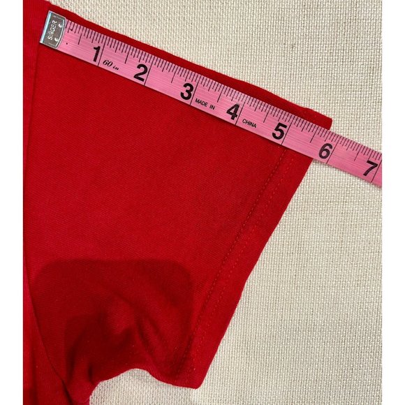 Let's Settle This Like Adults Rock Paper Scissors Graphic Red T-Shirt Crew Neck - Picture 5 of 10